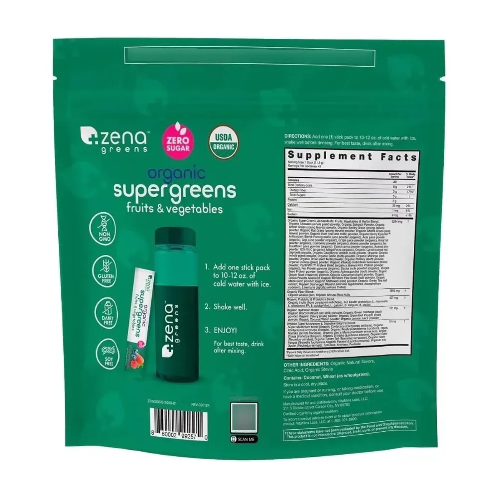 Zena Greens Superalimento Frutas Y Vegetale 517.5g