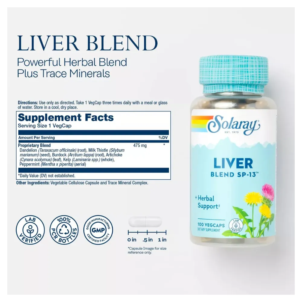 Solaray Liver Blend Sp-13 100 Capsulas