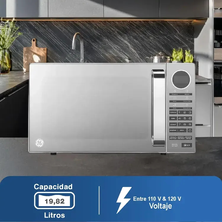 Horno microondas de 19.8 litros GE Appliances espejo - MGE07SEJ