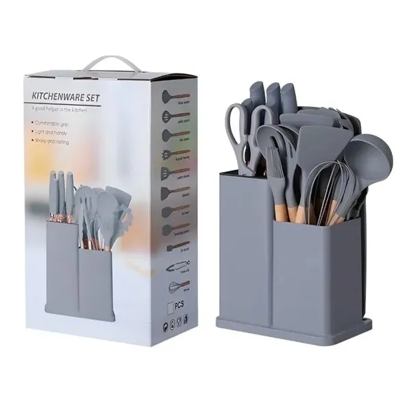 Set 19 Piezas Silicona Resistente Al Calor Utensilios De Cocina 19PZ