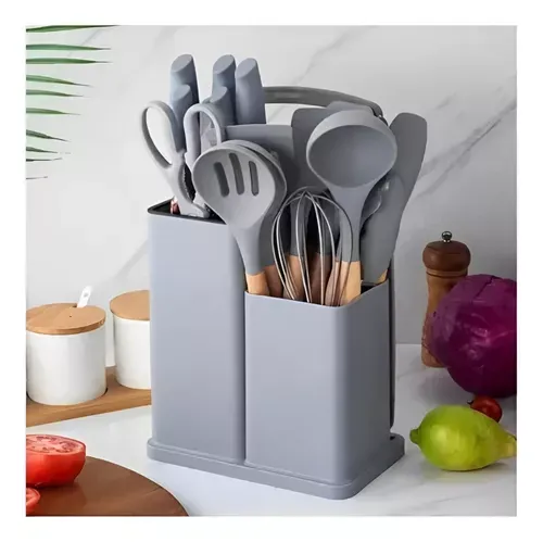 Set 19 Piezas Silicona Resistente Al Calor Utensilios De Cocina 19PZ