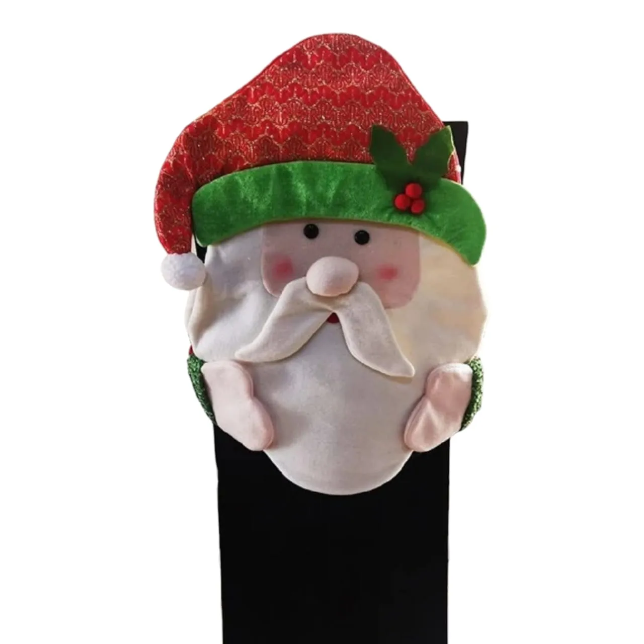 Espaldar De Silla Diseño Navideño Papá Noel Satinado