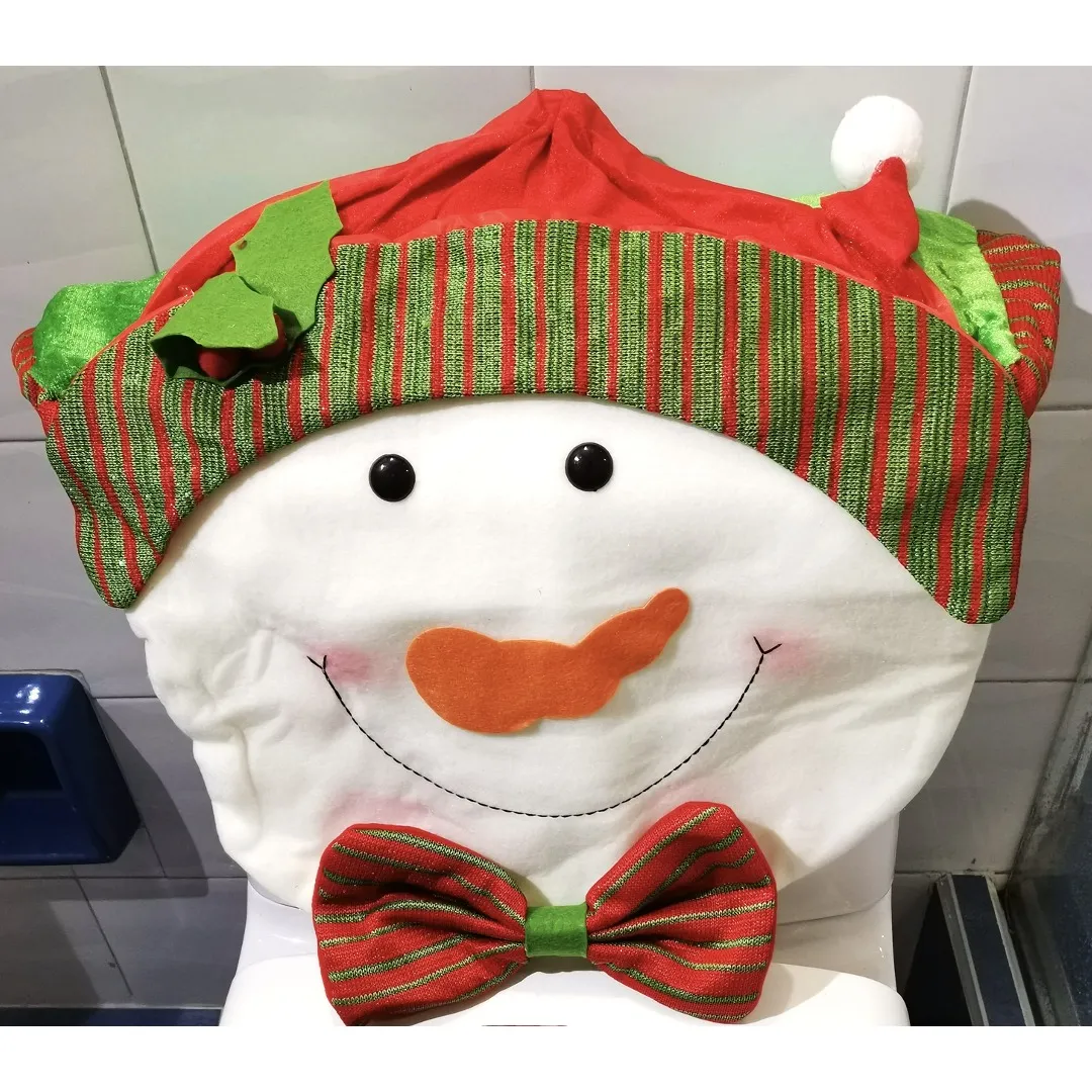 Juego De Baño Diseño Navideño Hombre De Nieve