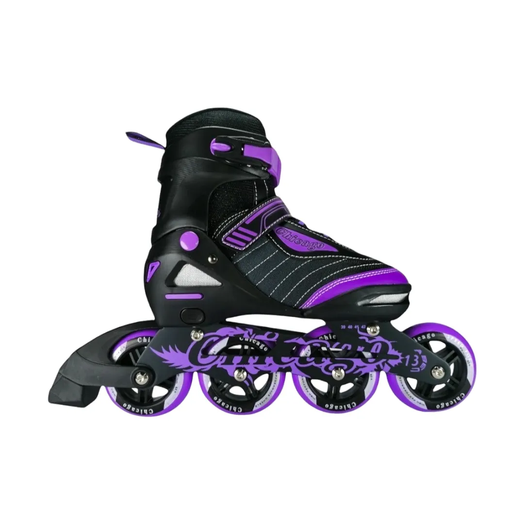 Patines En Linea Semiprofesionales Chicago Best Ajustables Morado