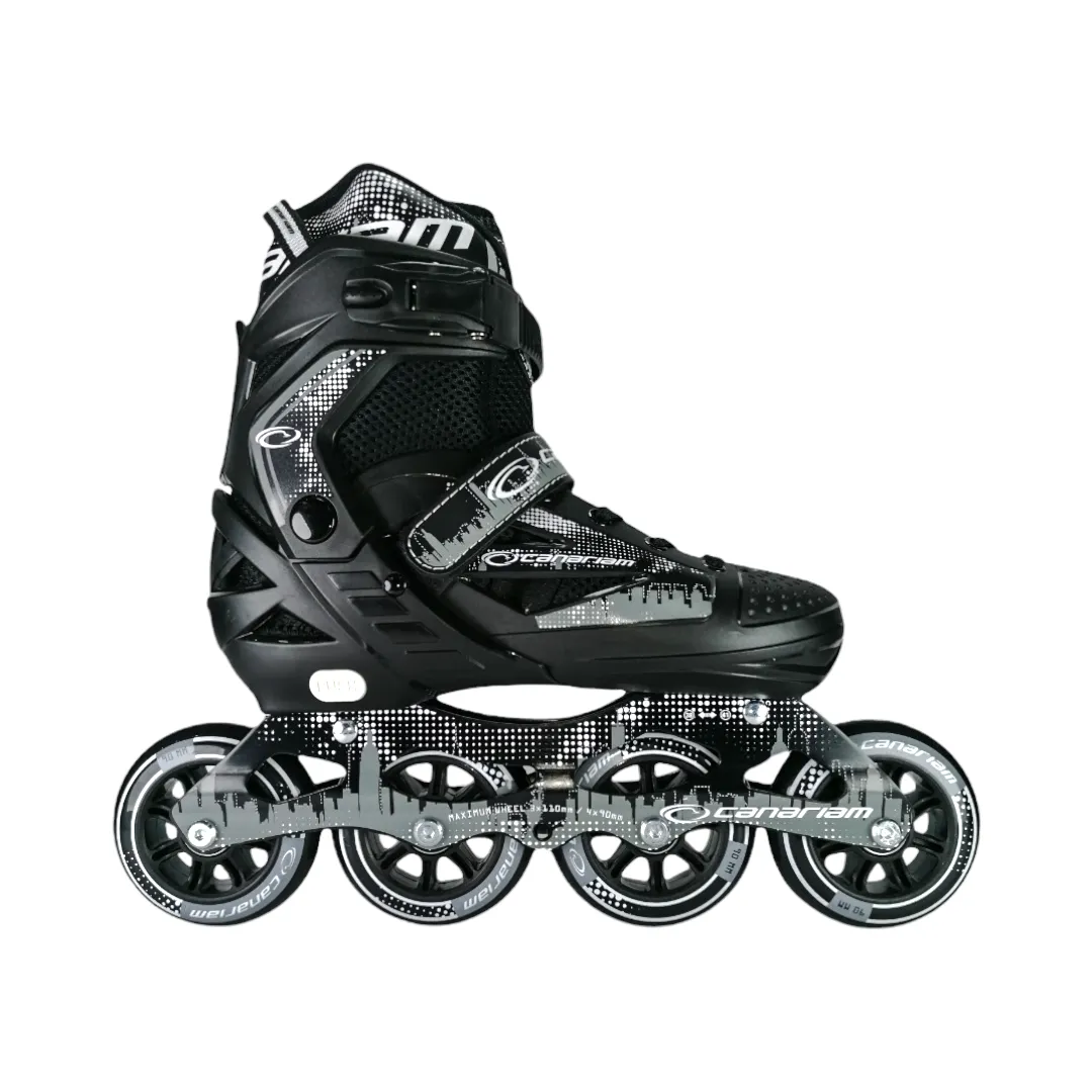 Patines En Linea Semiprofesionales Canariam Roller Team Ajustables Gris