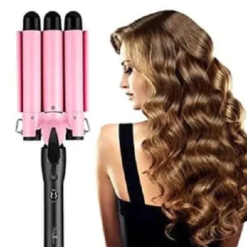 Pinza Rizadora Profesional Para Ondas 3 Tubos 