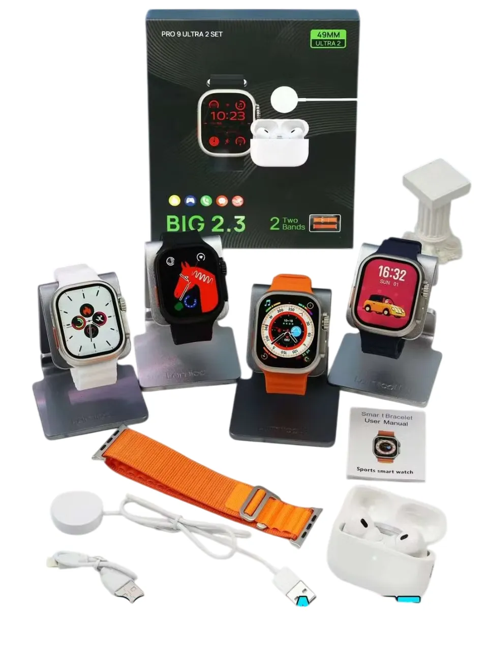 RELOJ SMARTWATCH pro9 ultra 2 set 49mm ultra2 big2.3 RELOJ + AURICULAR