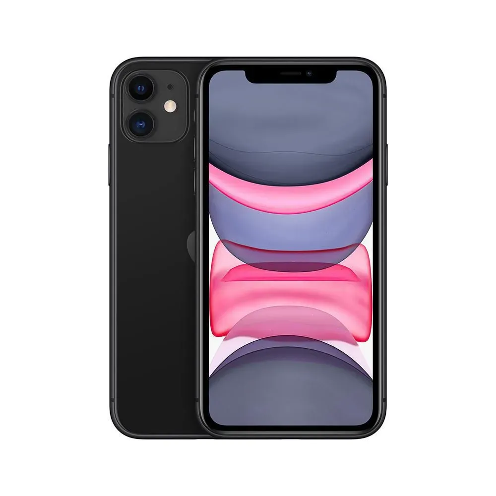 Celular Reacondicionado iPhone 11 64GB Negro 12 Meses De Garantía + Cargador + Case + Vidrio 