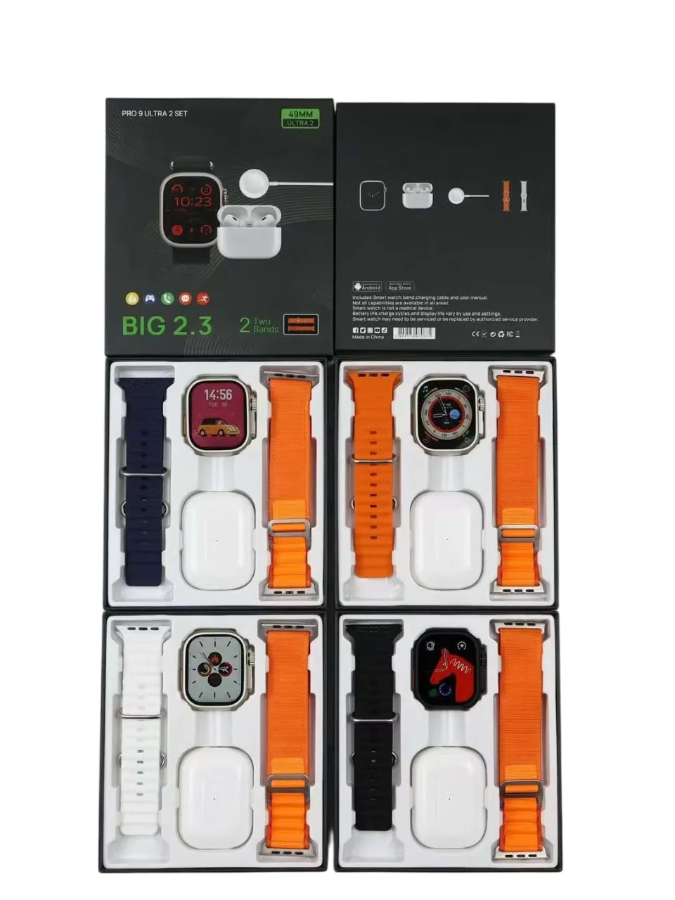 RELOJ SMARTWATCH pro9 ultra 2 set 49mm ultra2 big2.3 RELOJ + AURICULAR