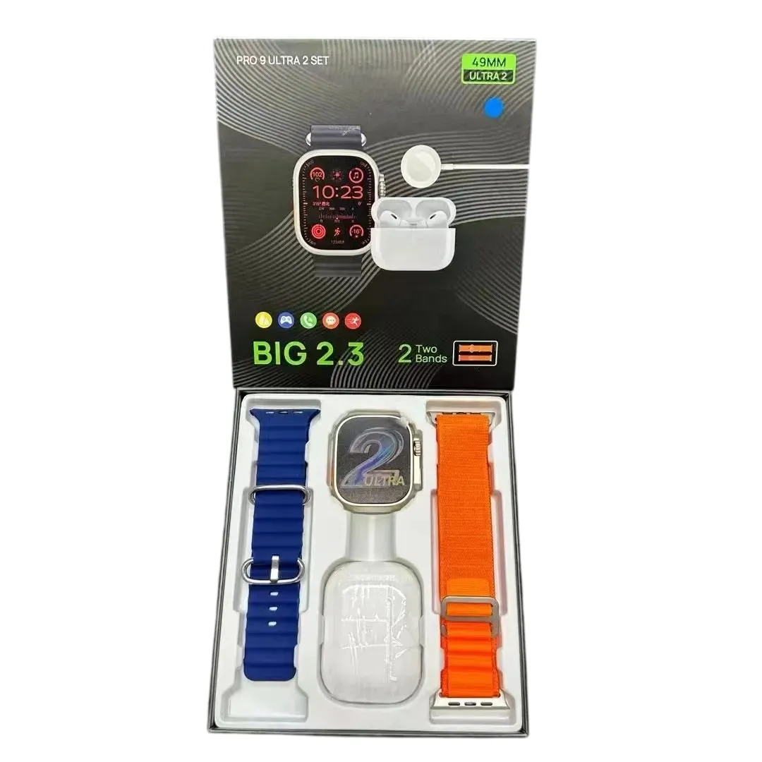 RELOJ SMARTWATCH pro9 ultra 2 set 49mm ultra2 big2.3 RELOJ + AURICULAR