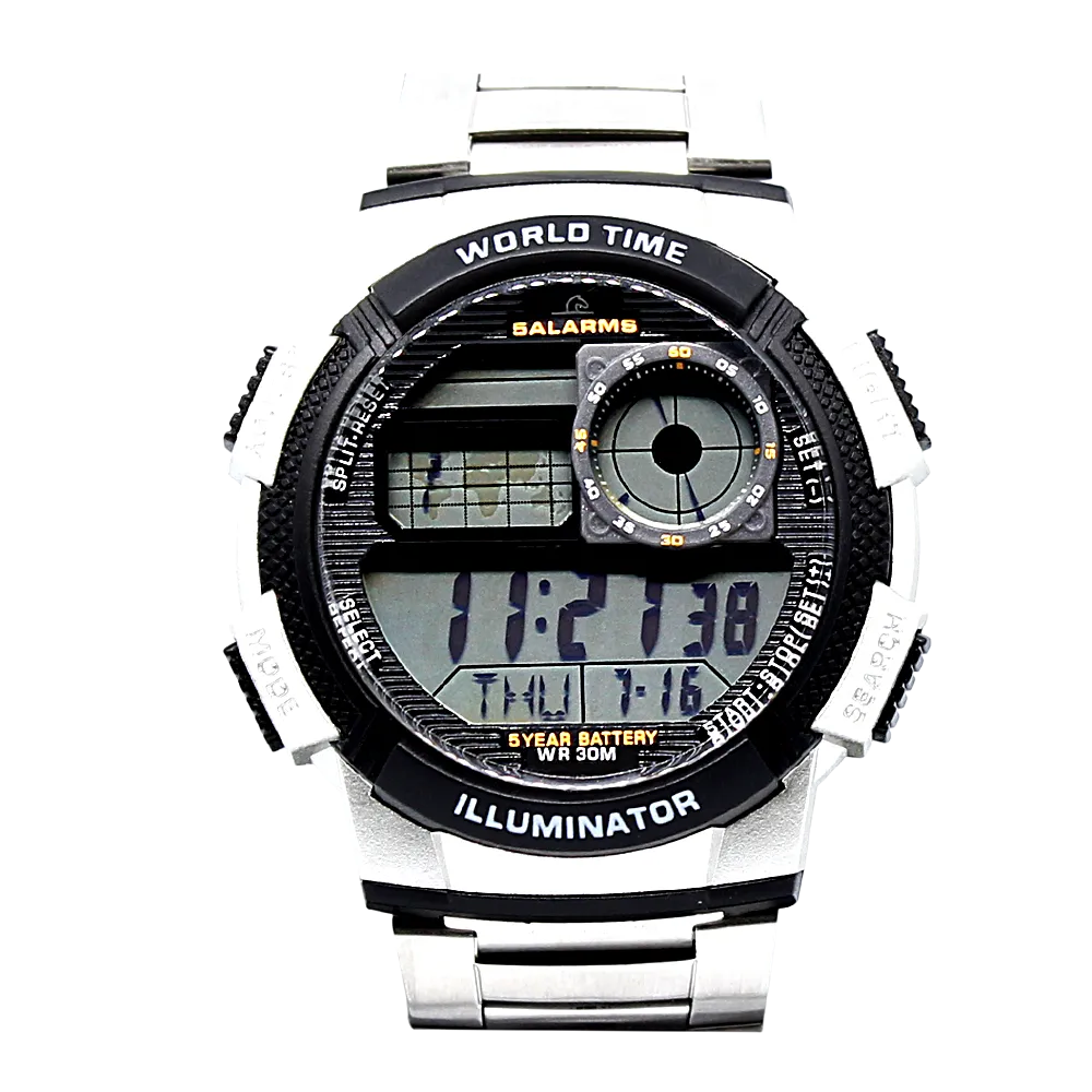 Reloj Pegaso P7001A001 Metalico Digital Caballero Masculino Hombre 