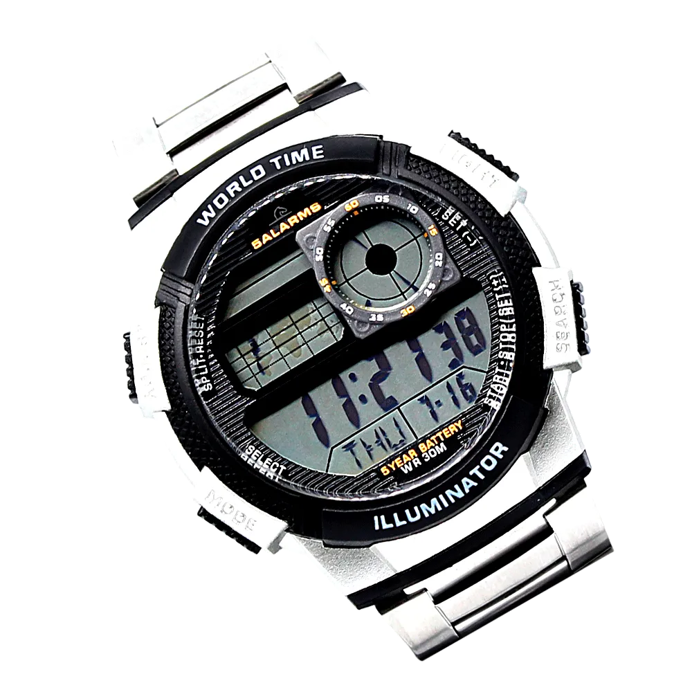 Reloj Pegaso Hombre Digital P7011D-007 Plateado Pulso Acero