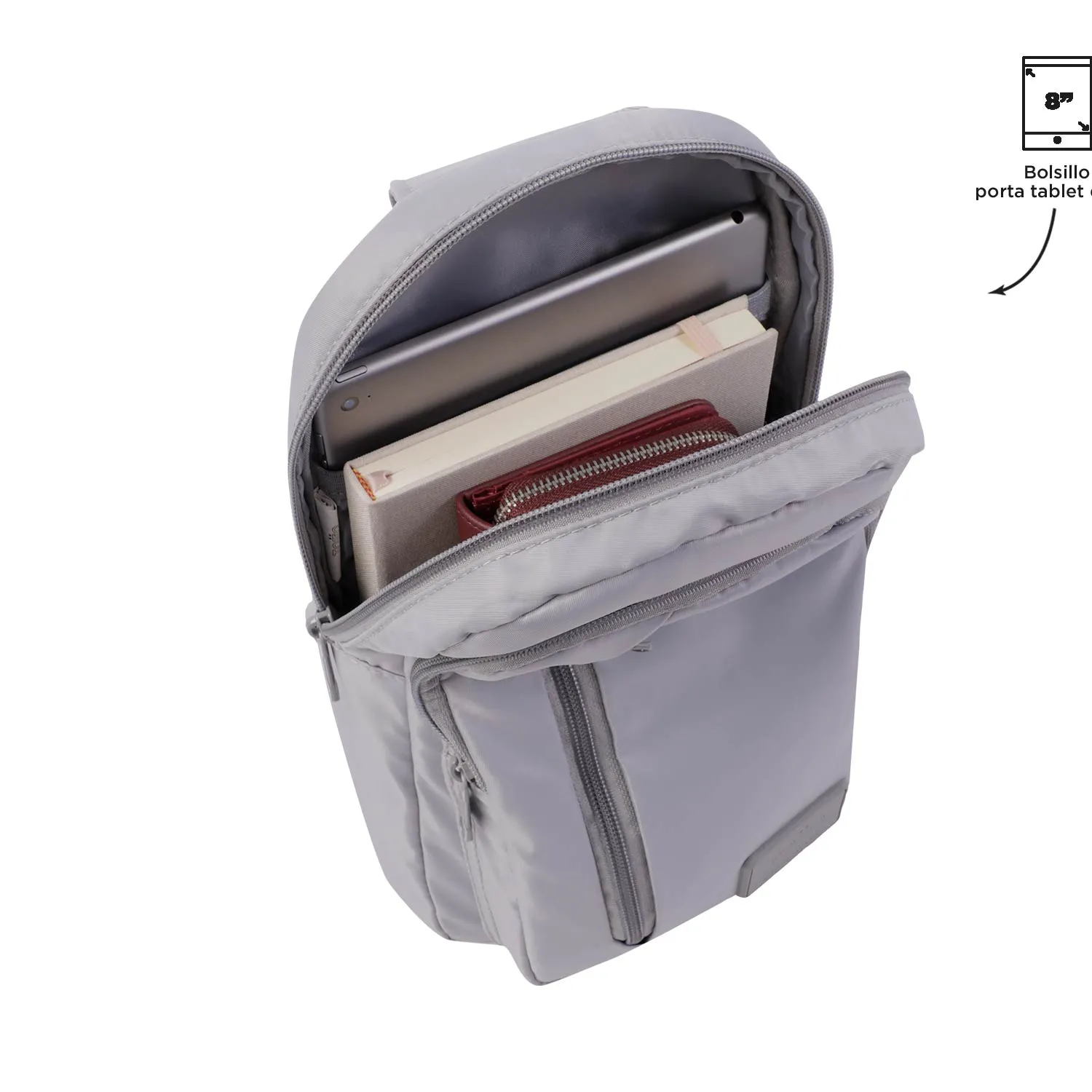 Bolso Para Hombre Ecofriendly Gris Totto