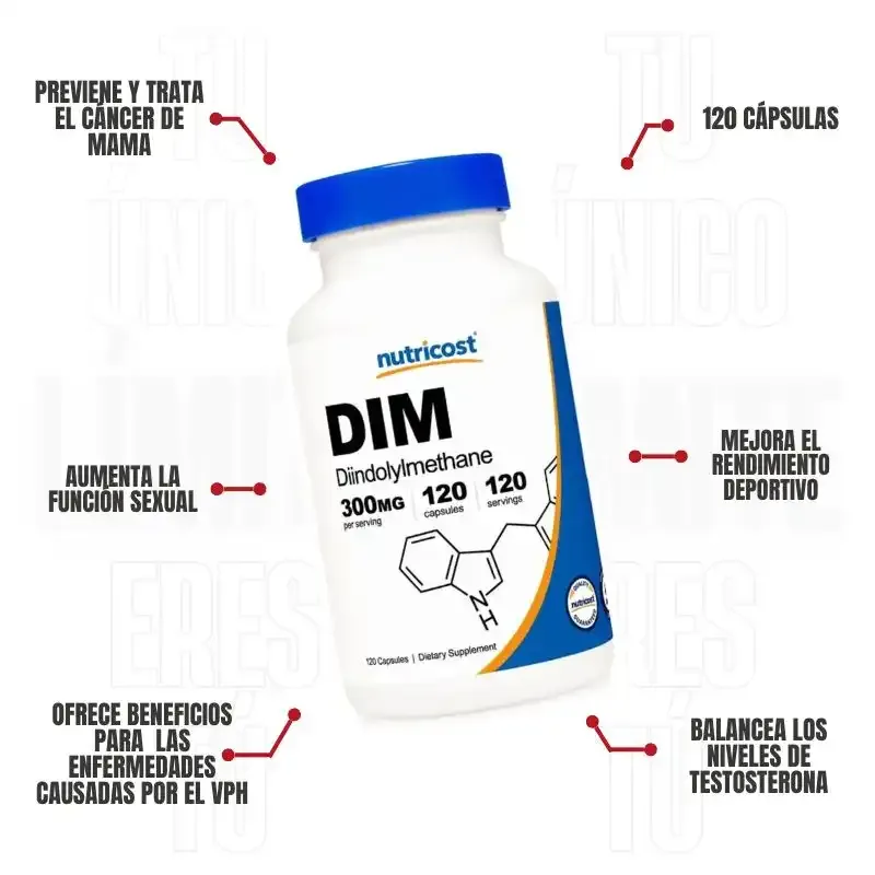 Diindolilmetano (DIM) 120 Capsulas Nutricost