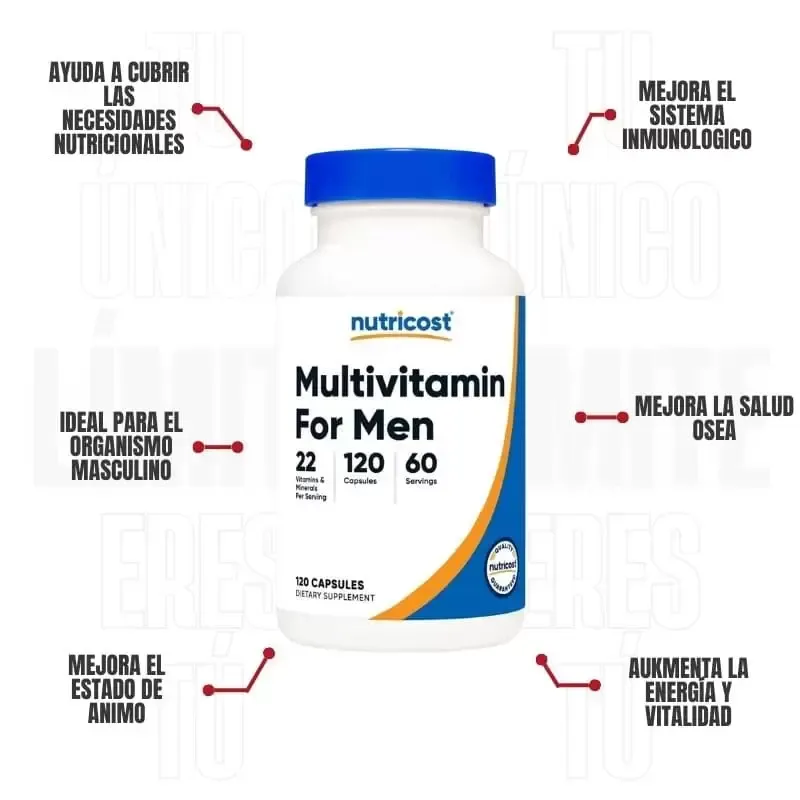 Multivitamin For Men 120 Capsulas Nutricost