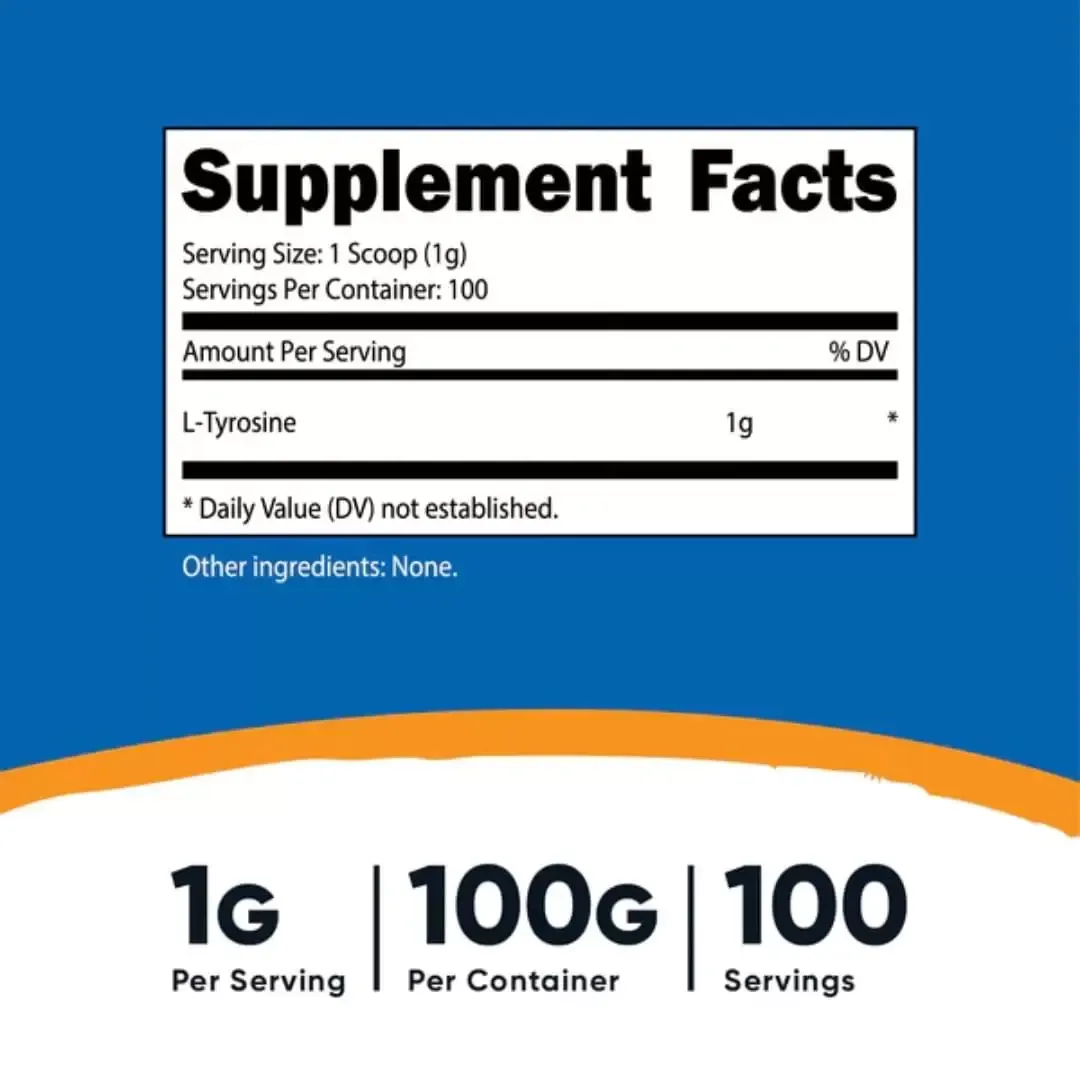  L-Tyrosine 100 Servicios Nutricost