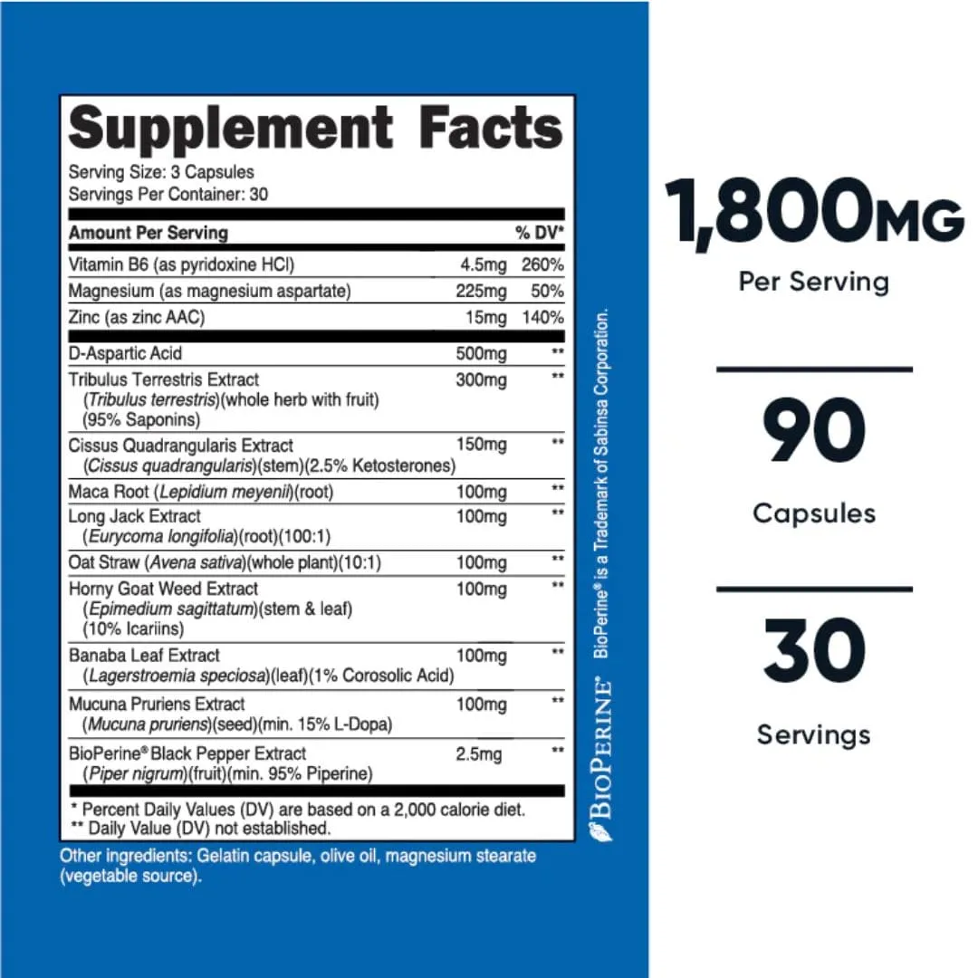 Testosterona Complex 90 Capsulas