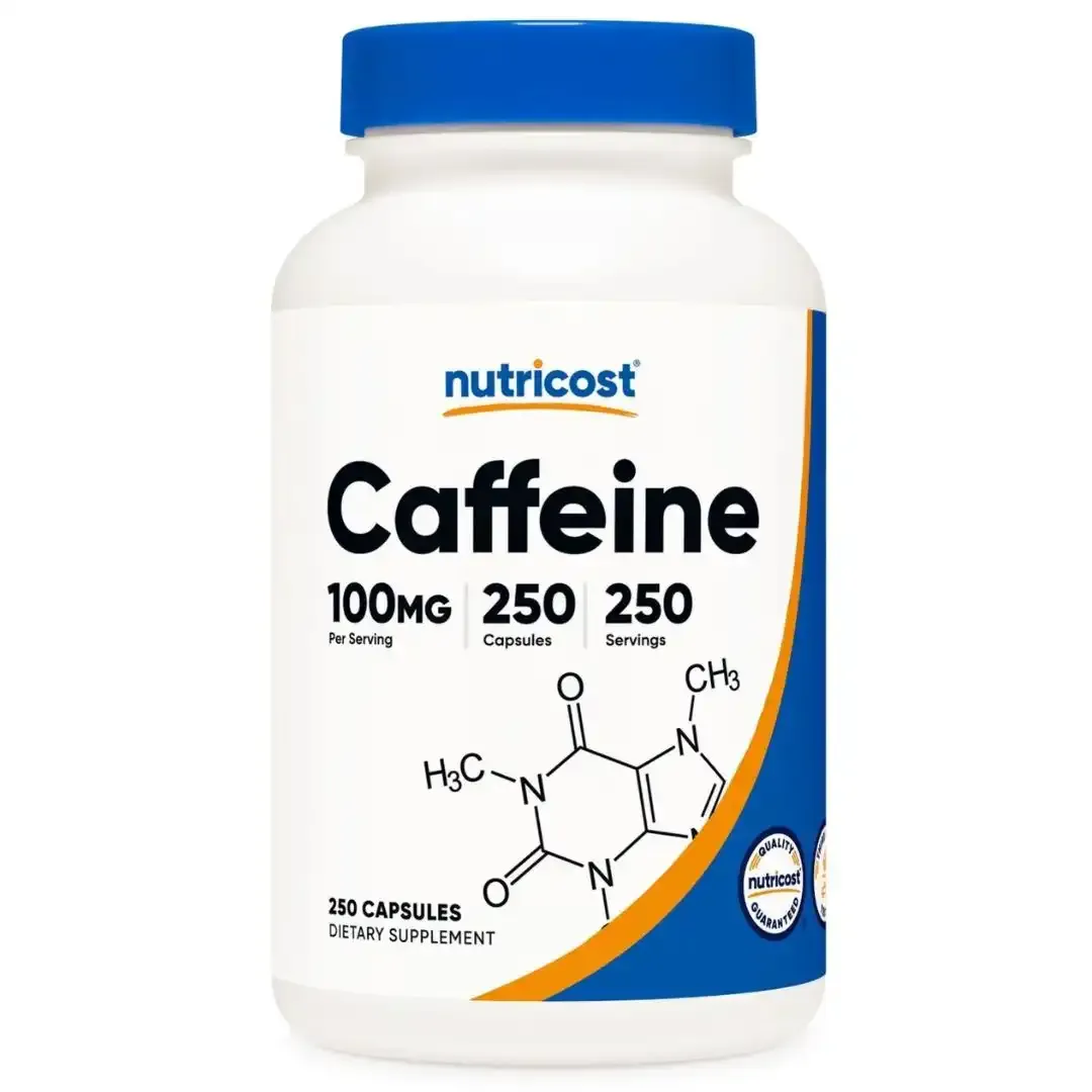 Cafeina Nutricost 100 Mg 250 Capsulas