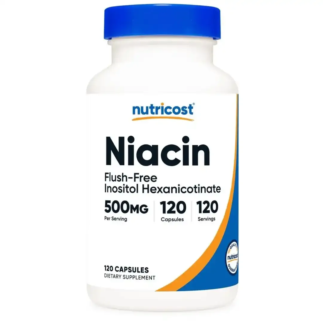 Niacina Flush-Free 500 Mg 120 Capsulas Nutricost