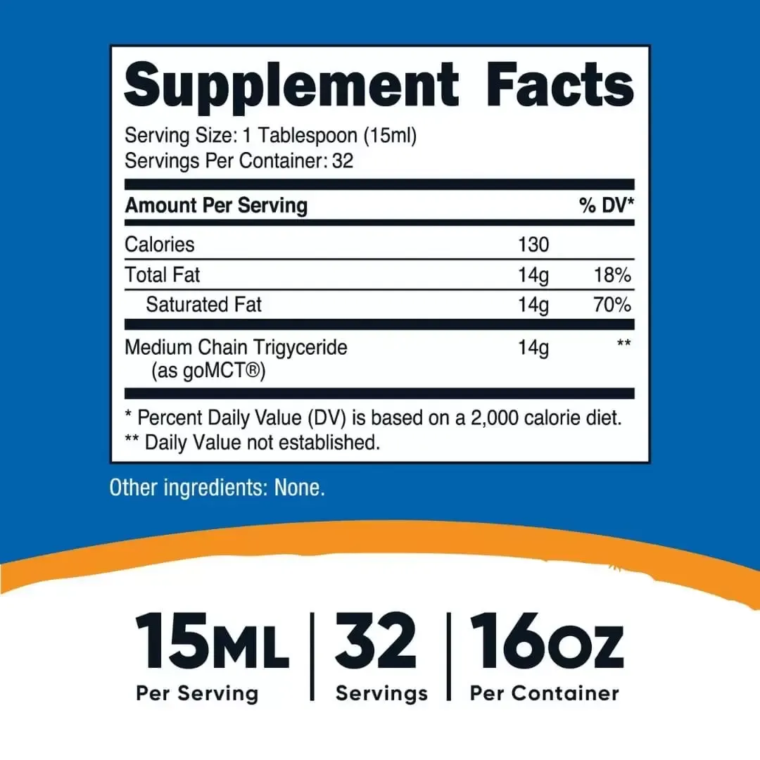 Mct Aceite Liquido 16 FL Nutricost