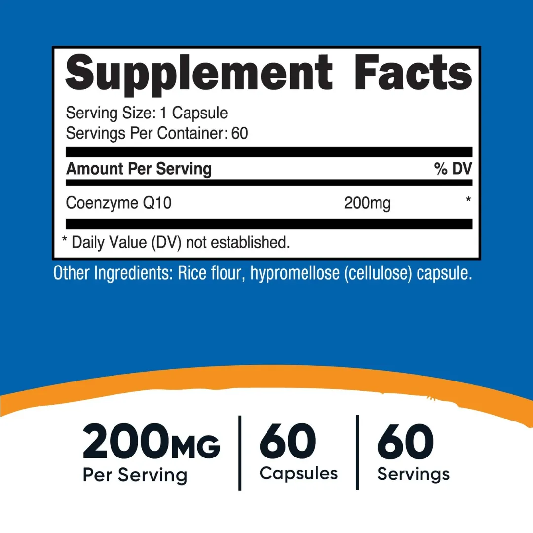 CoQ10 200 Mg 60 Capsulas Nutricost