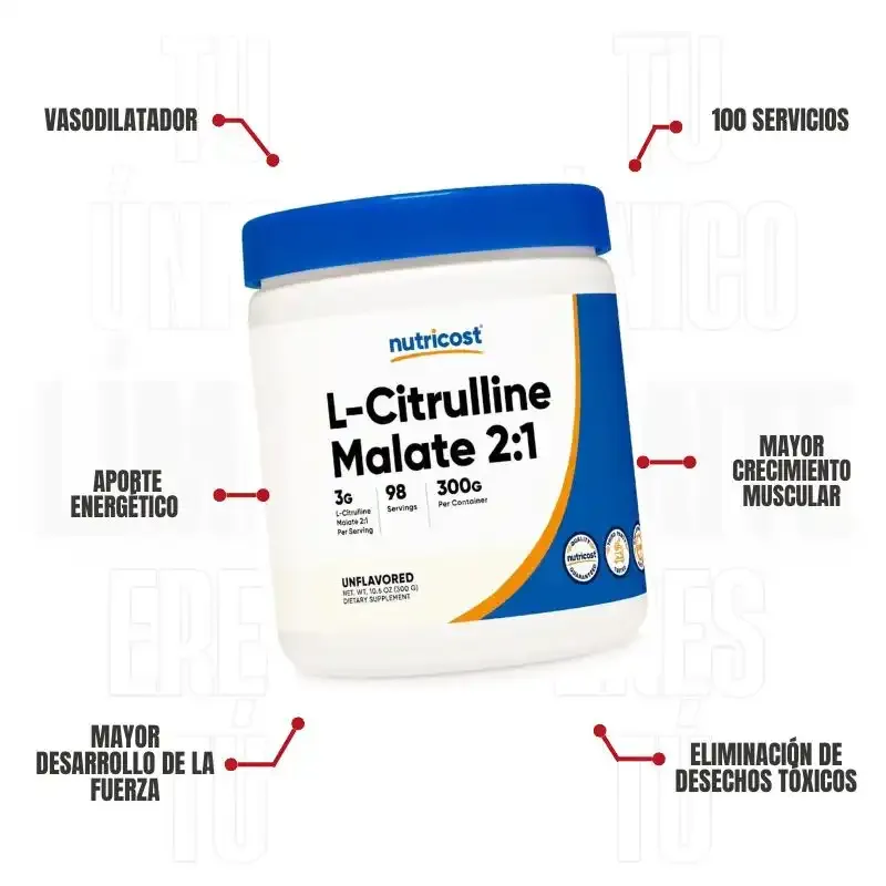  L-Citrulline Malate 2:1 100 Servicios Nutricost