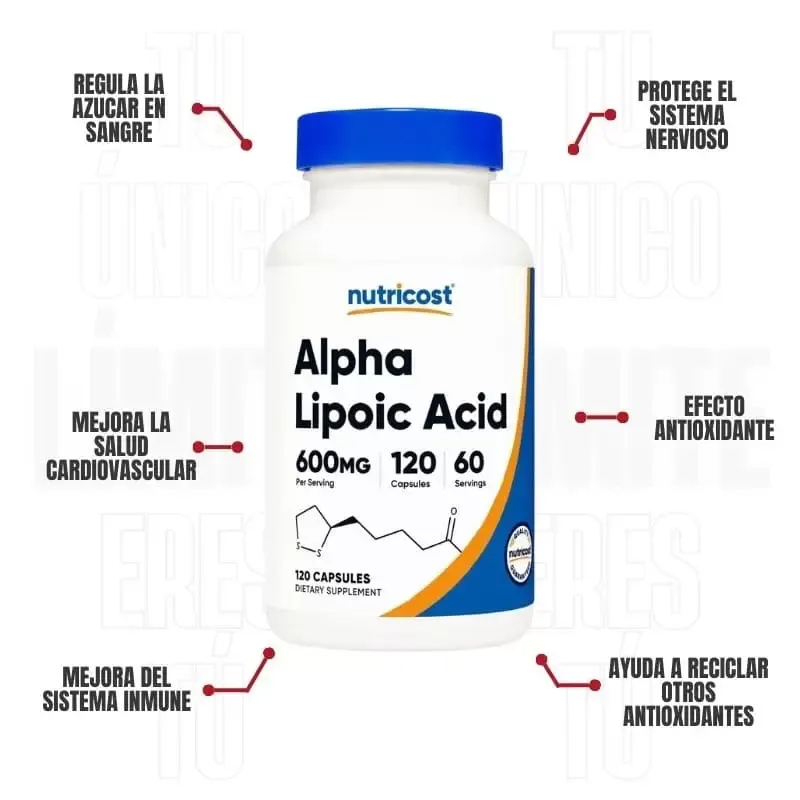 Acido Alfa Lipoico 120 Capsulas Nutricost