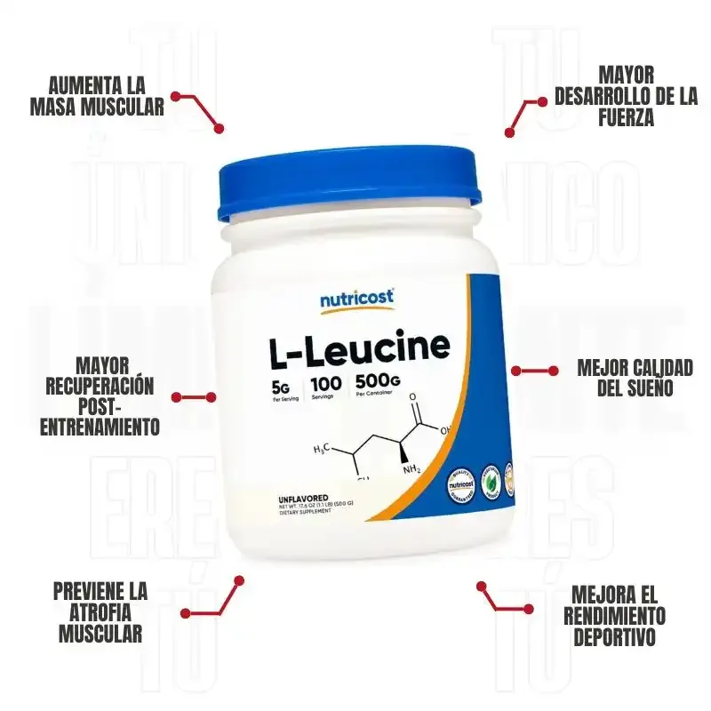 L-Leucina 5g 100 Servicios Nutricost