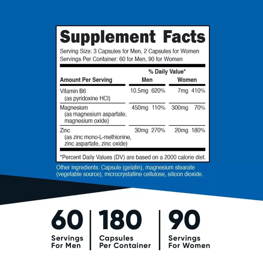 Zma 490 Mg 180 Capsulas Nutricost