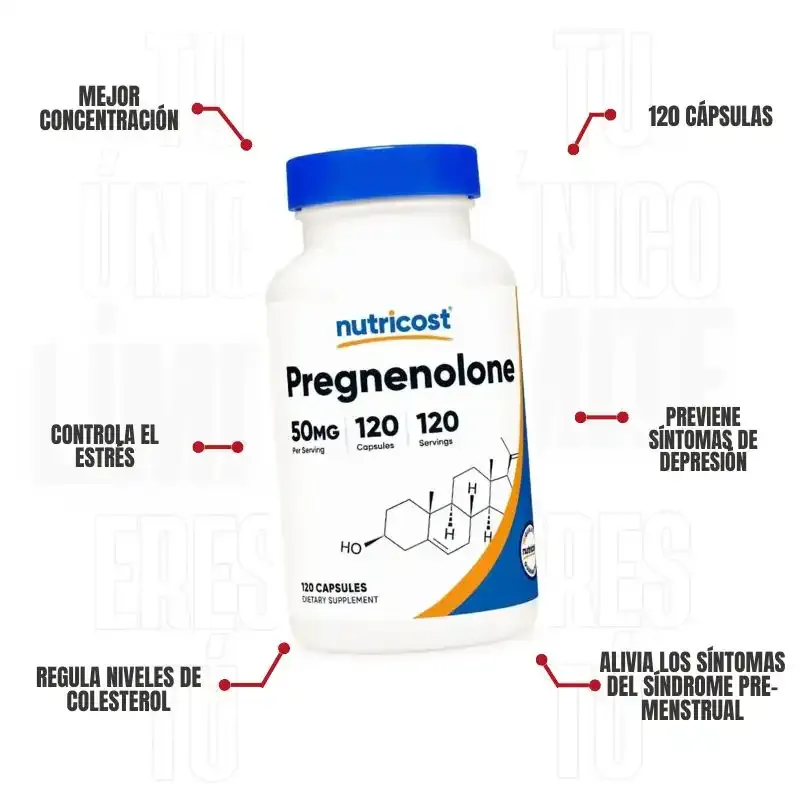 Pregnenolone 50 Mg 120 Capsulas Nutricost