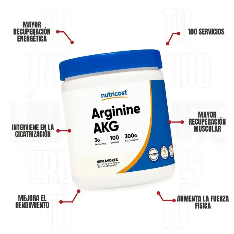 Arginina AKG 3G 100 Servicios Nutricost