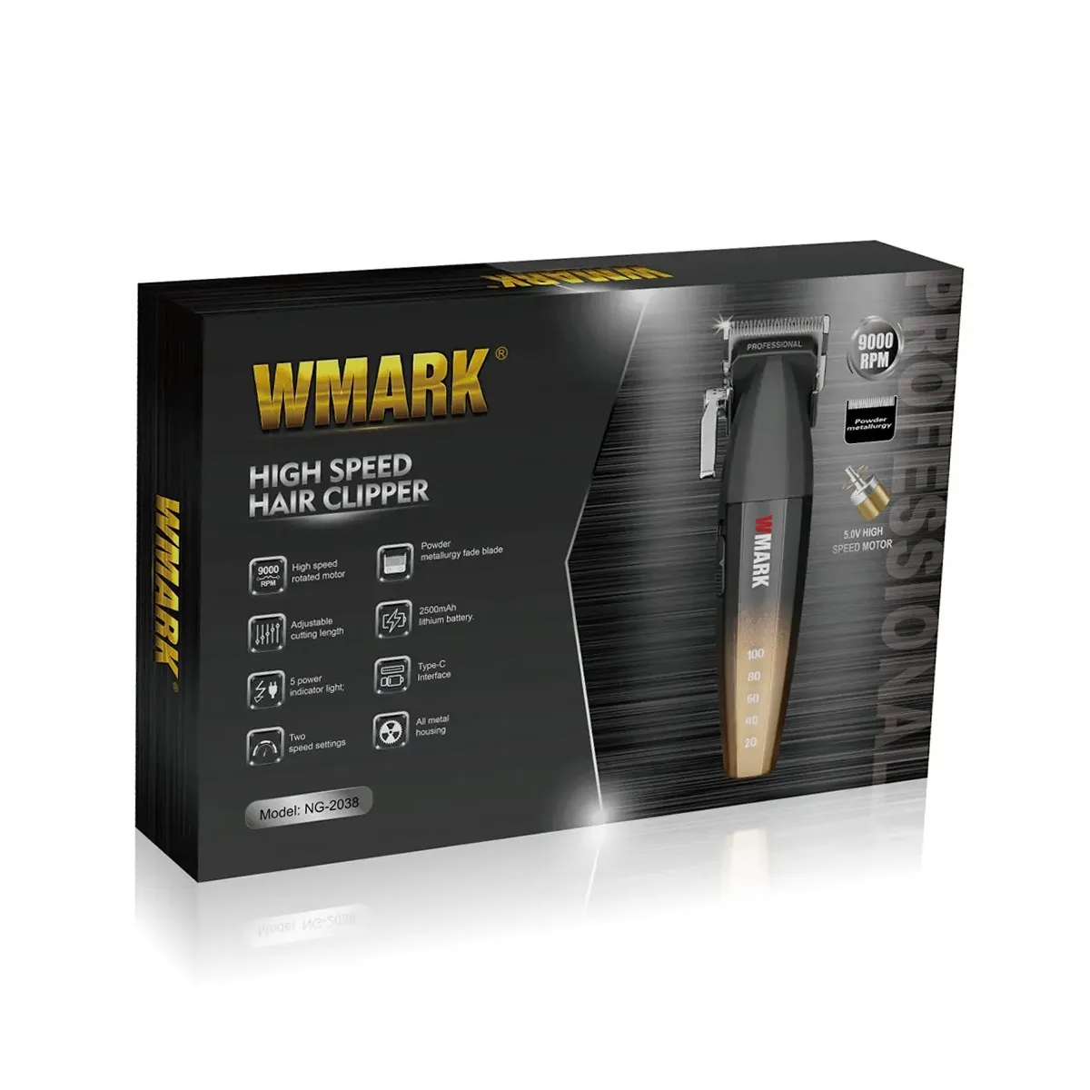 Maquina Recortadora De Cabello  Con Indicador LED  WMARK NG-2038