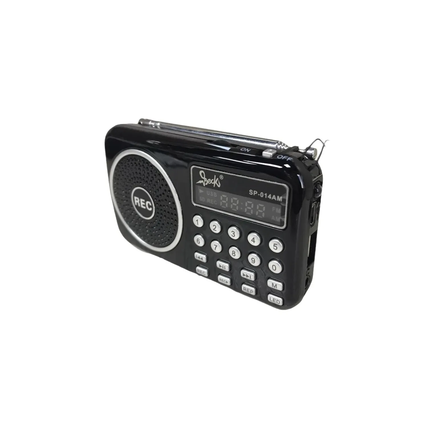 Radio Parlante Digital AM/FM Recargable Beck - Negro