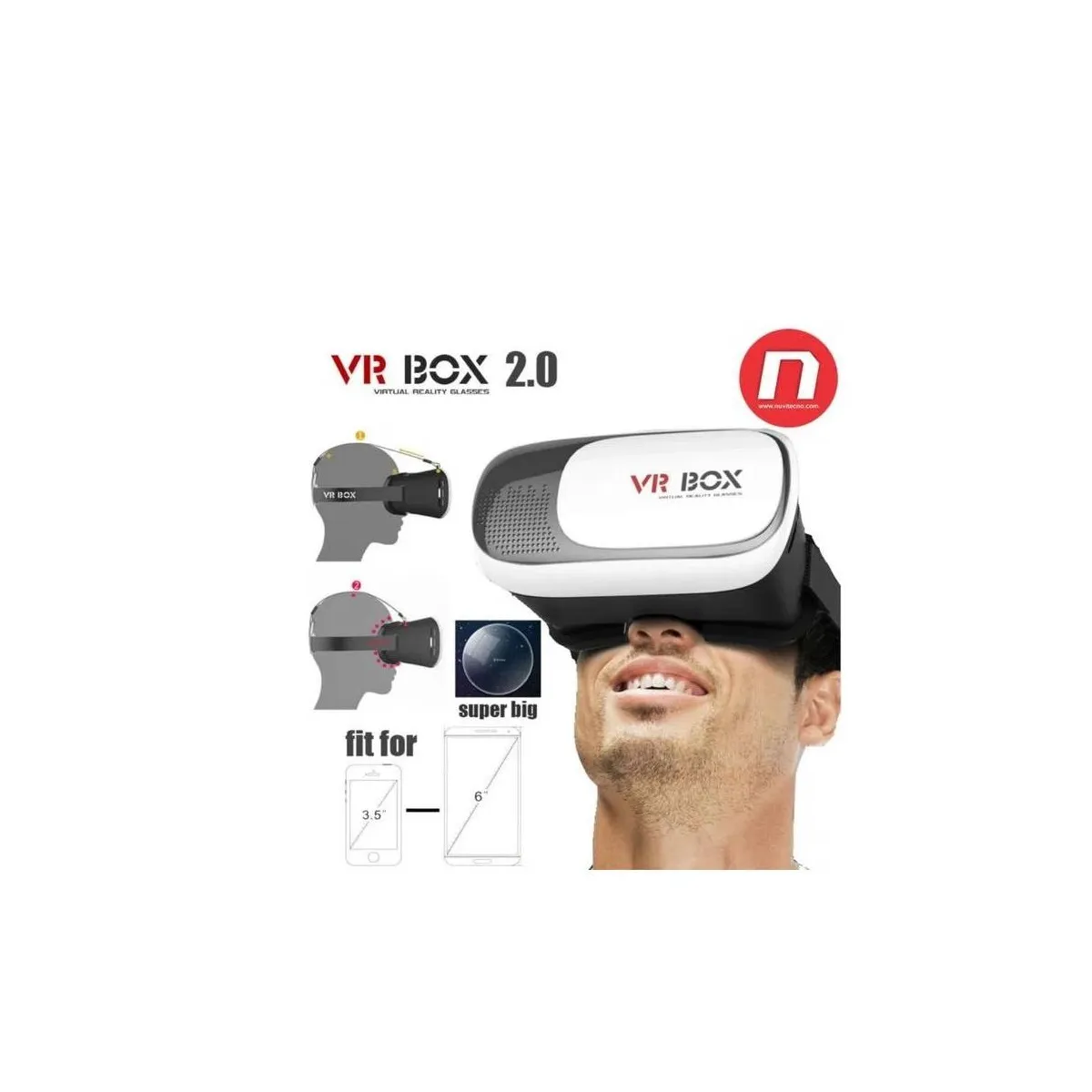 Gafas De Realidad Virtual 3D VR BOX Control Bluetooth