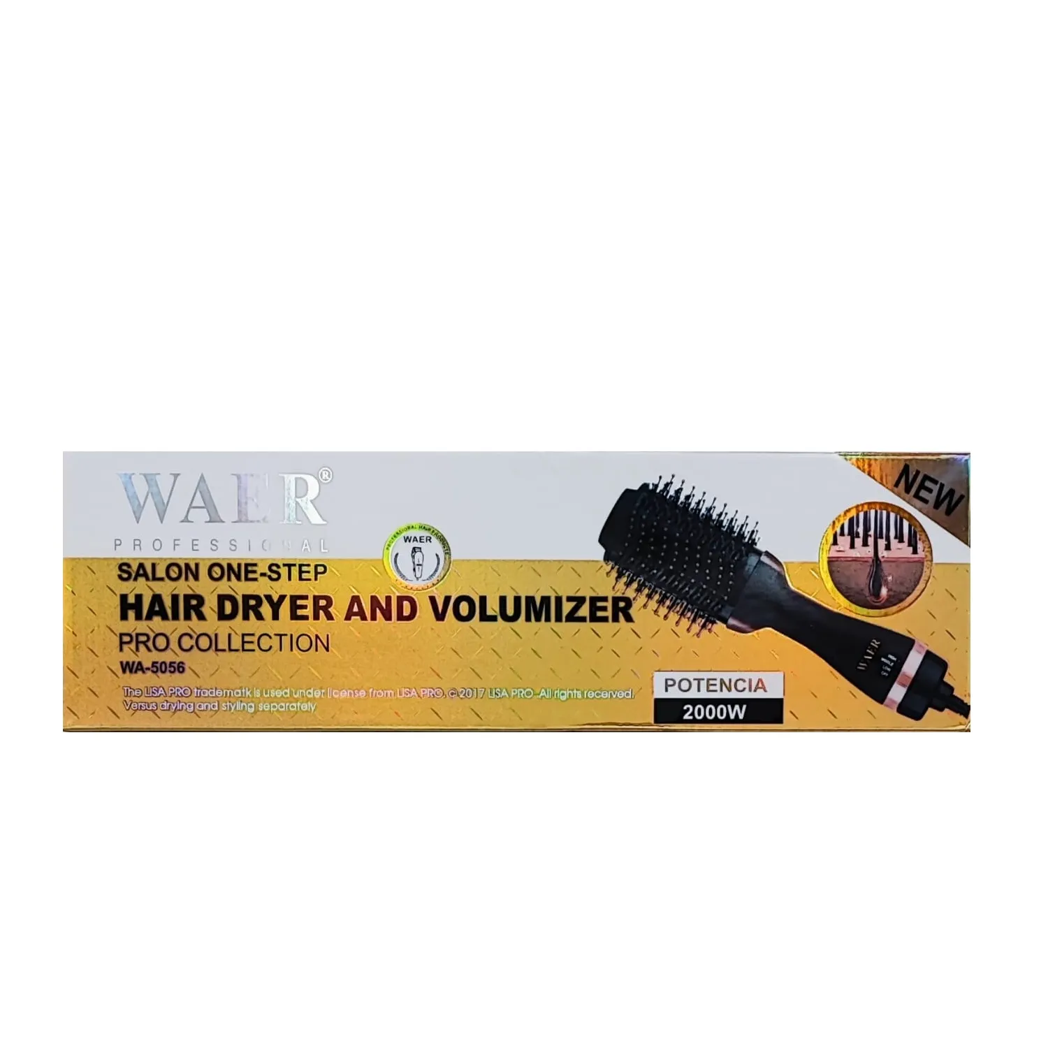 Cepillo Secador Para Cabello Voluminizador WAER