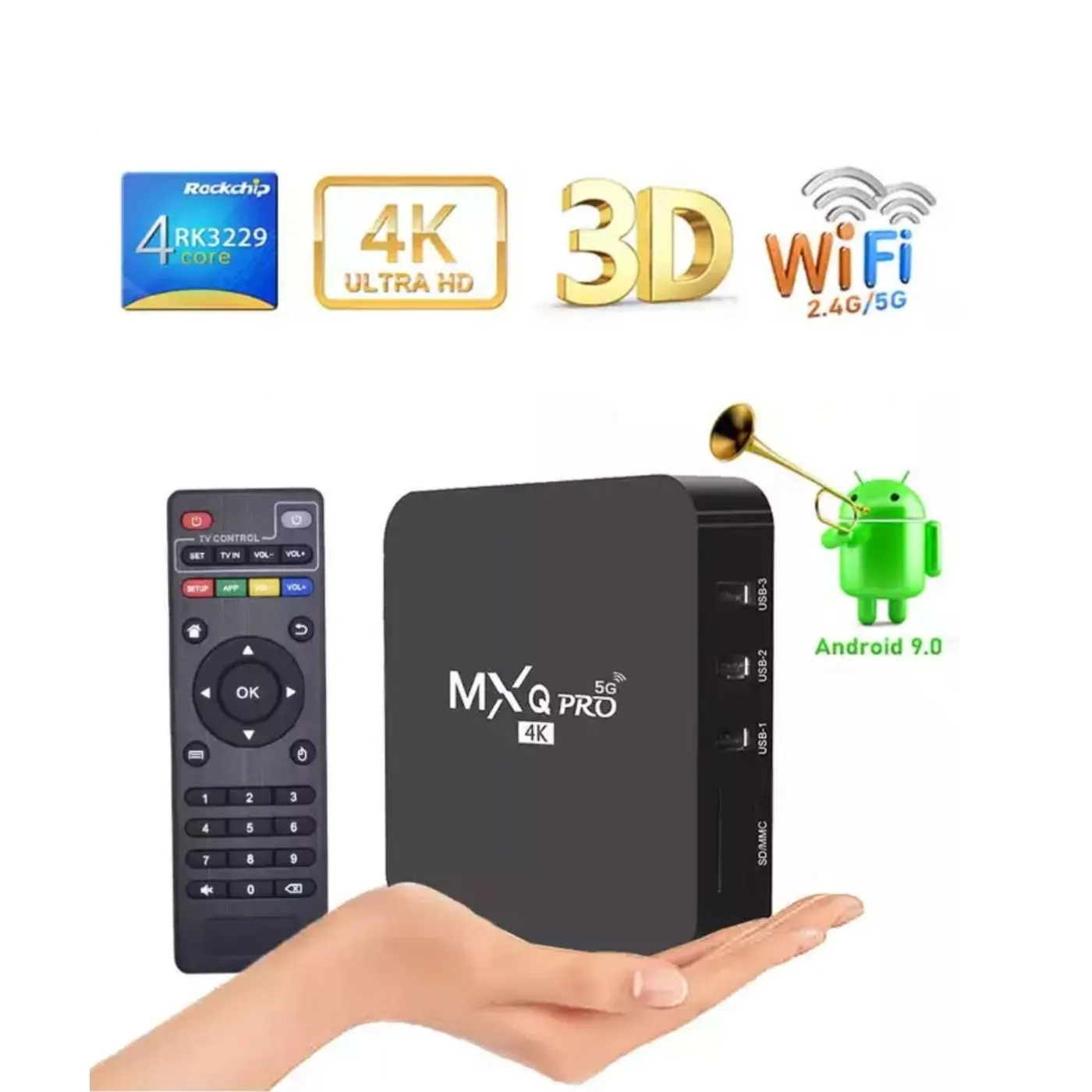 TV Box 4K Convertidor Smart TV Android TV WIFI-Bluetooth