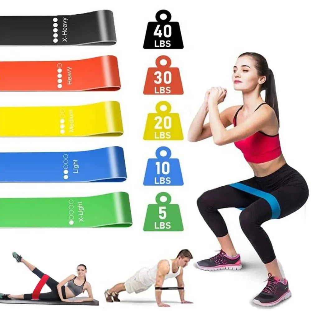 Kit Bandas Elásticas Para Pilates Yoga x 5 Und