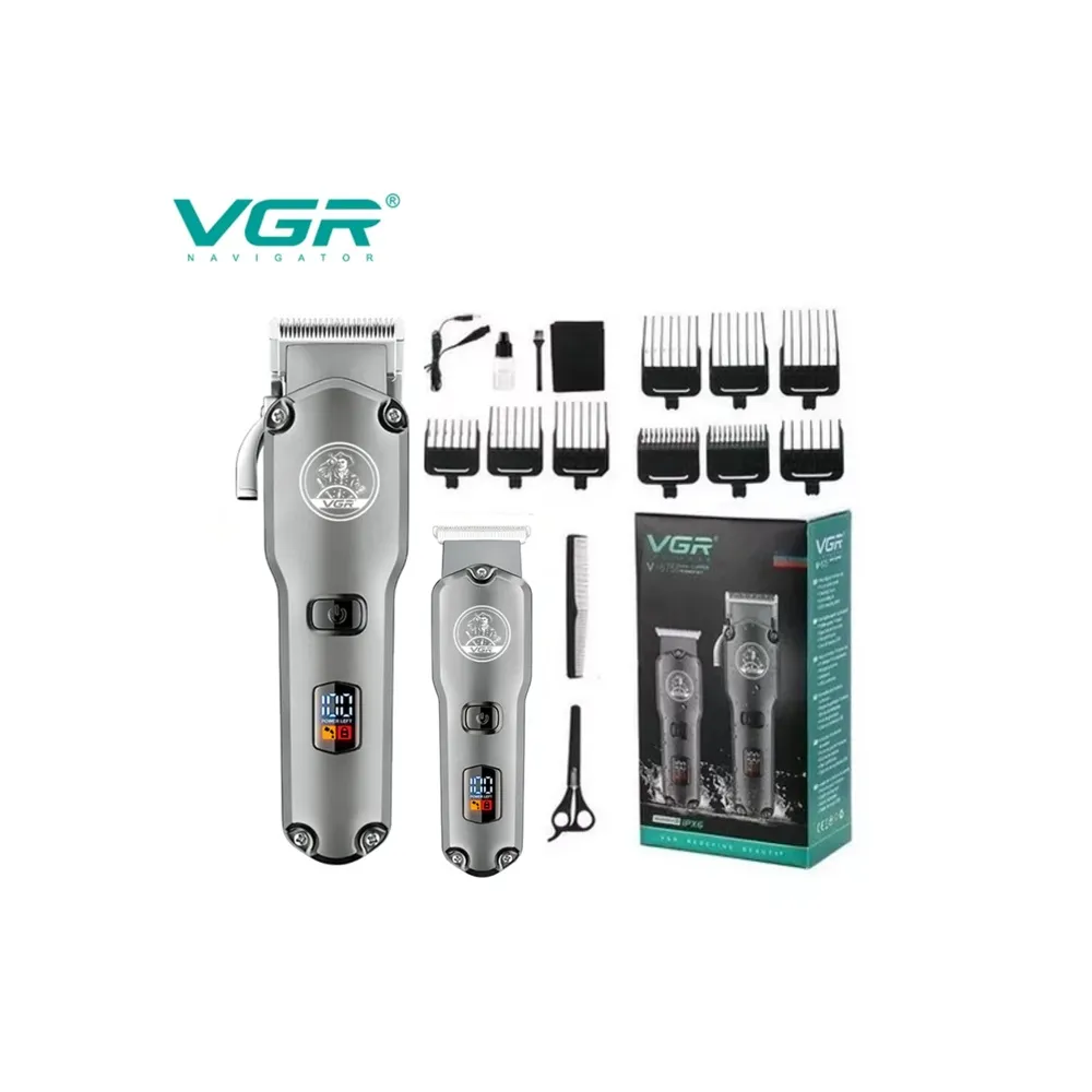 Kit Maquinas Para Cortar Cabello Profesional Set VGR V675