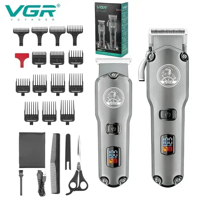 Kit Maquinas Para Cortar Cabello Profesional Set VGR V675