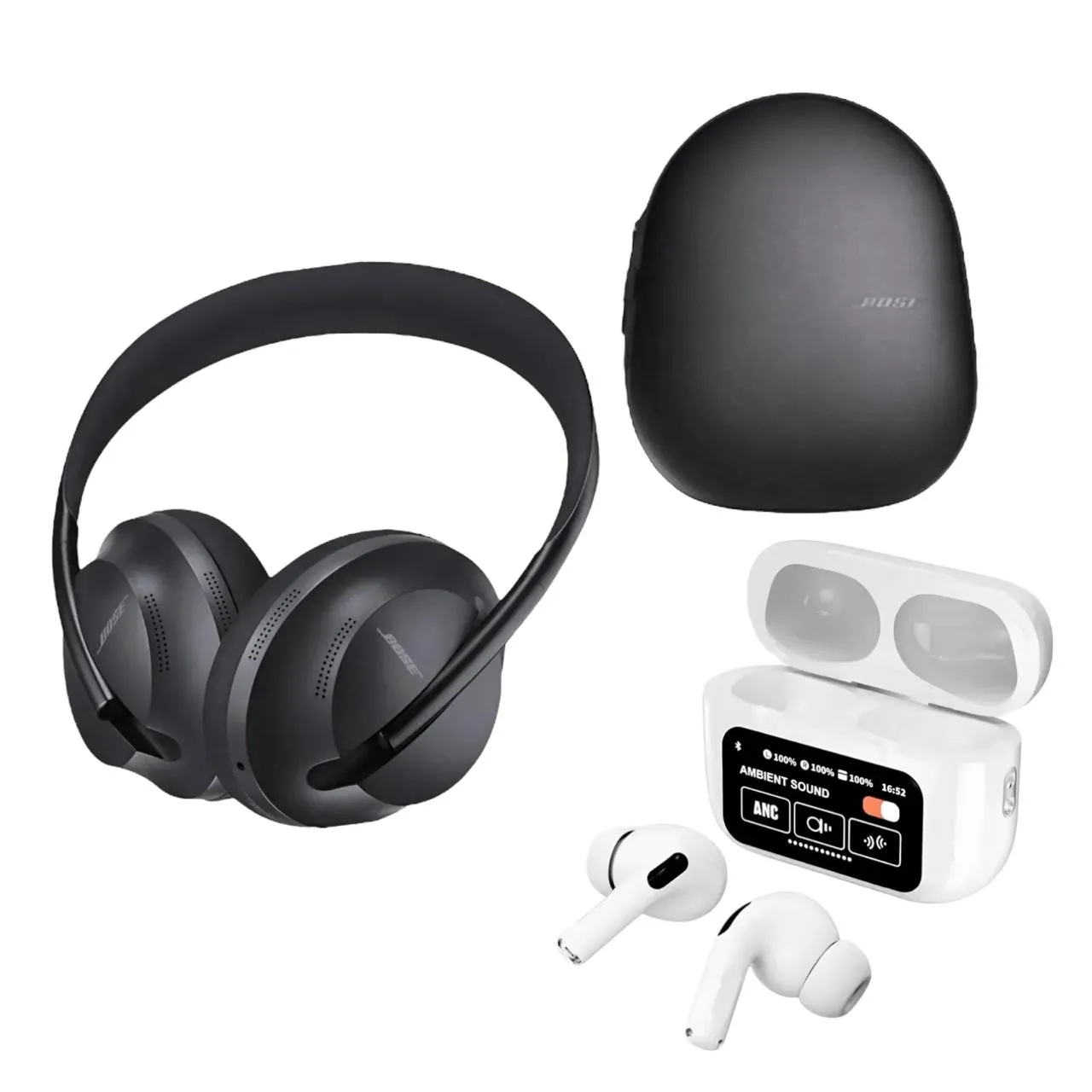 Audifonos con pantalla  + Auriculares Bluetooth Tipo Bose 700