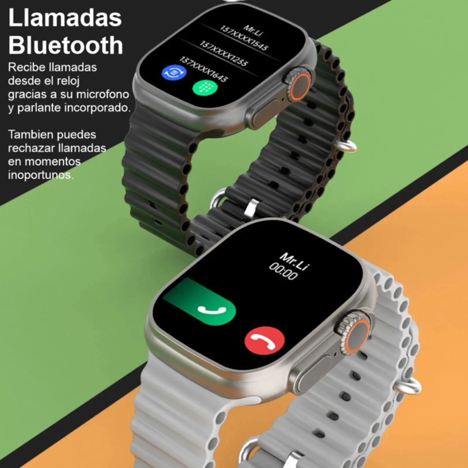  Combo Smartwatch Reloj Inteligente Pareja IP68 Sumergible  