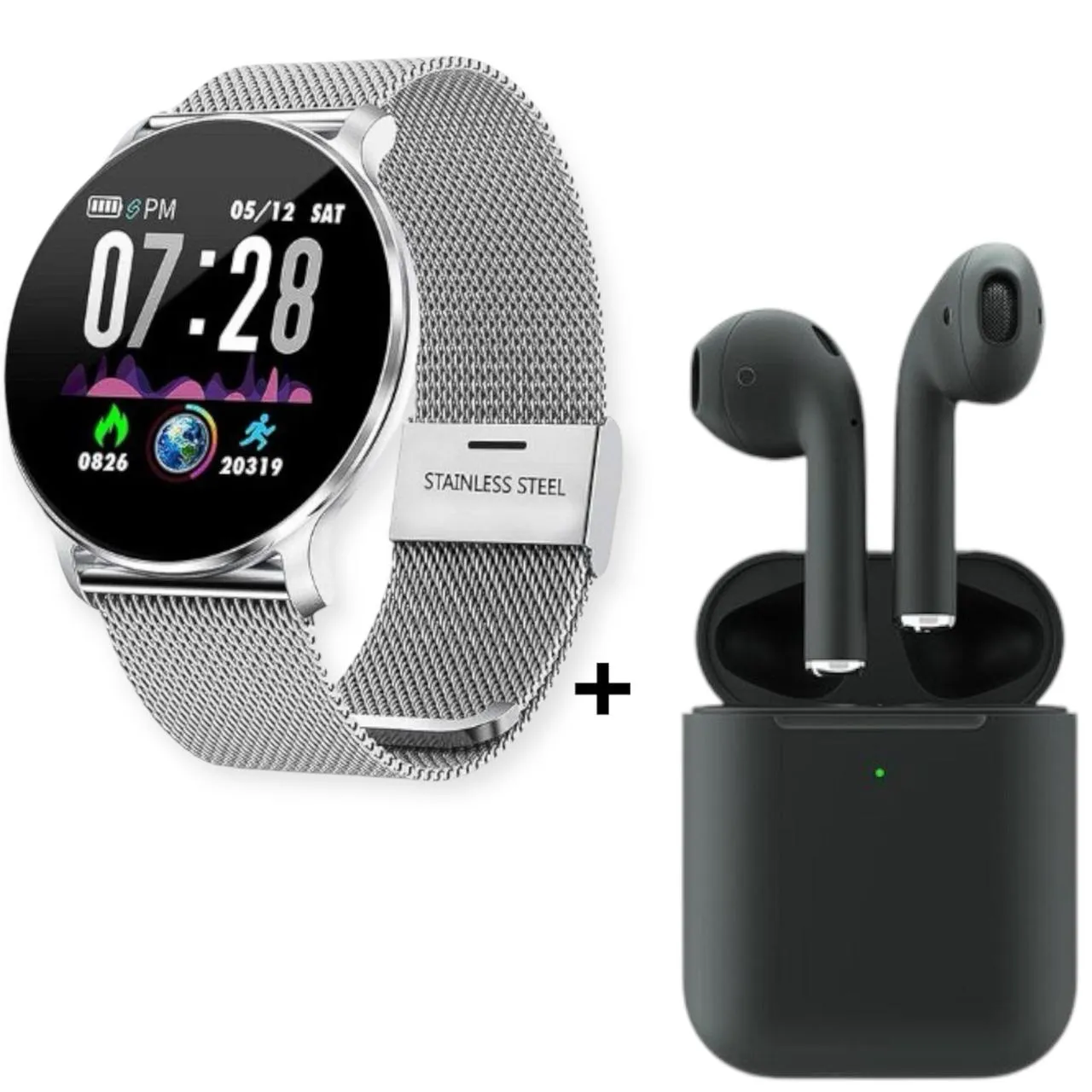 Reloj Inteligente SmartWatch Amoled G4 MOBULA + Audifonos I12 Bluetooth