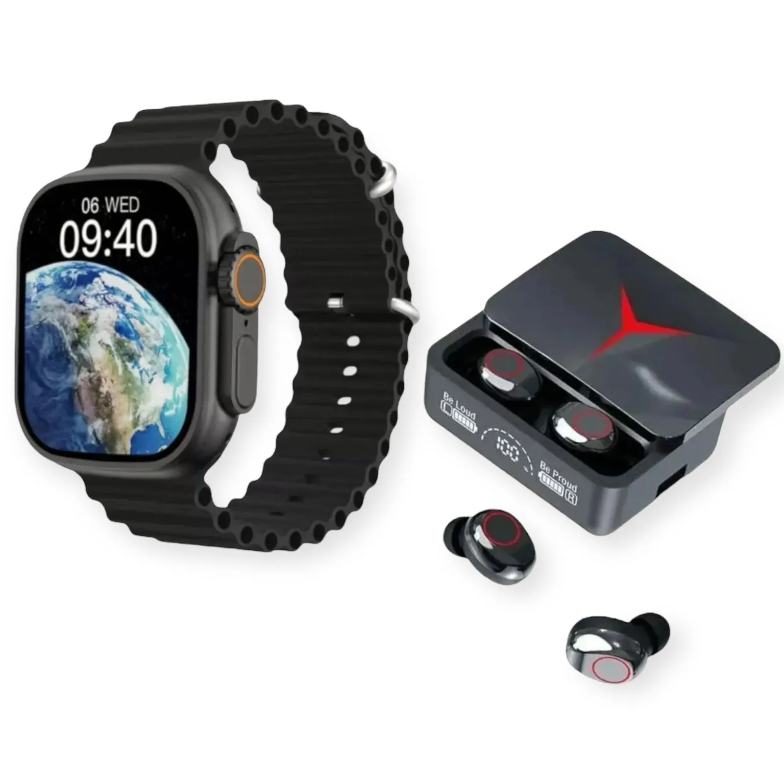 Smartwatch Reloj Inteligente T800 + Audifonos M90 Gamer