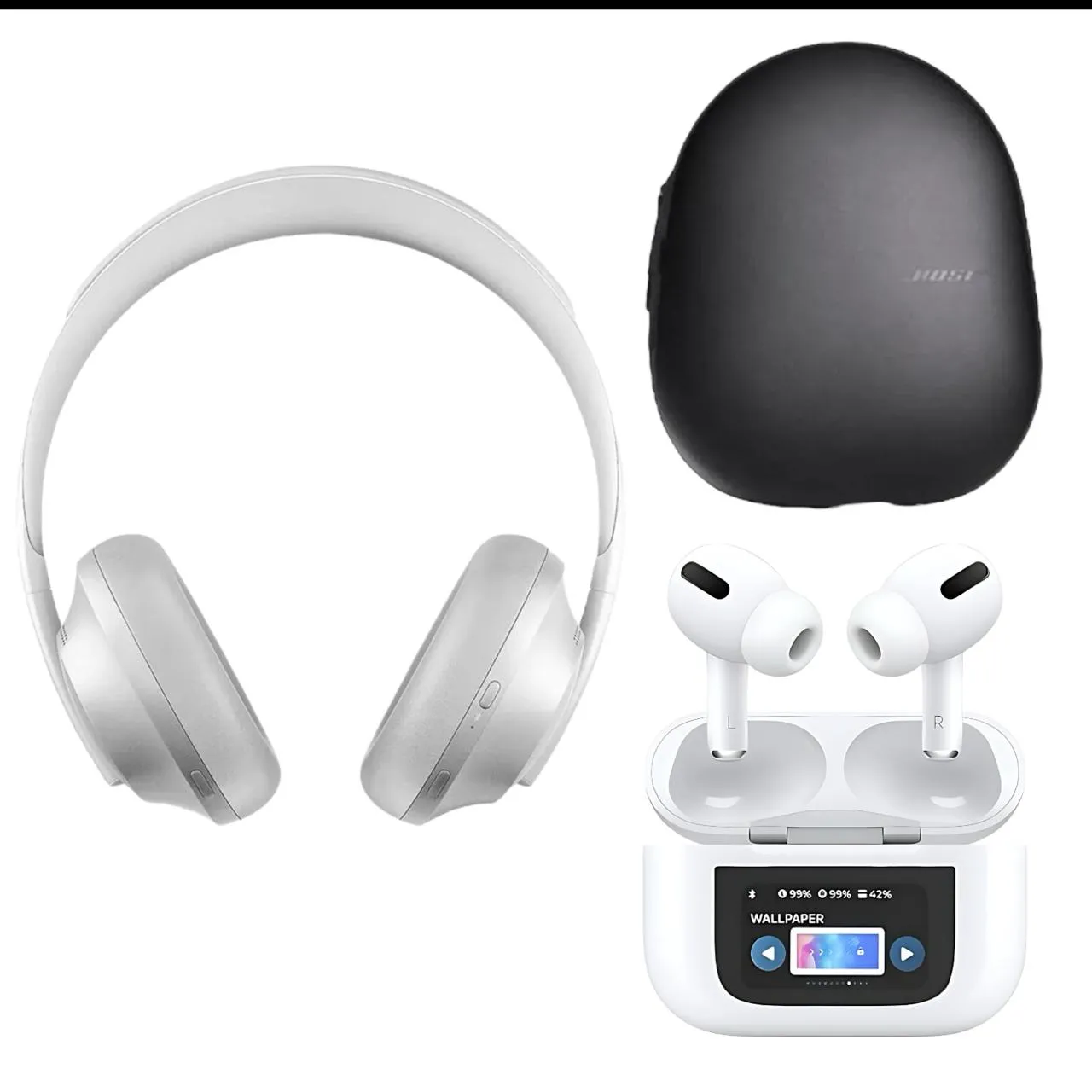 Audifonos con pantalla + Auriculares Bluetooth Tipo Bose 700