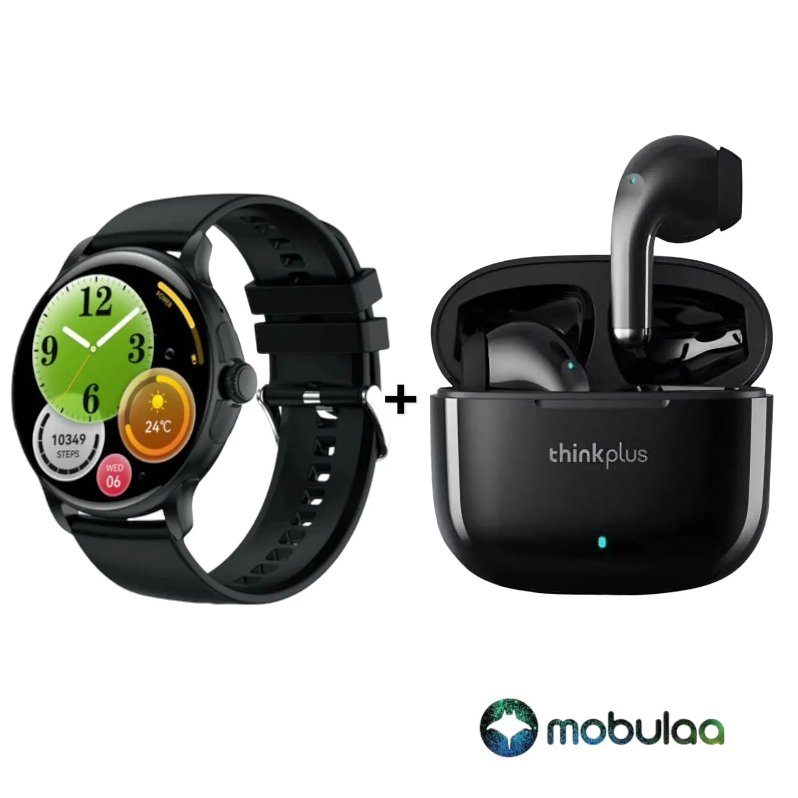 Reloj Inteligente SmartWatch Sumergible + Audífonos Levono Bluetooth Negro