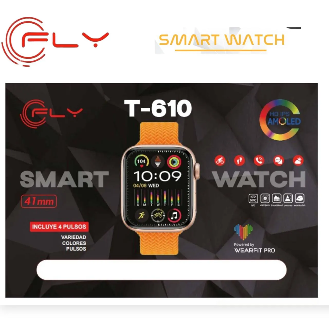 Reloj Inteligente Smartwatch +4 Pulsos Amoled  