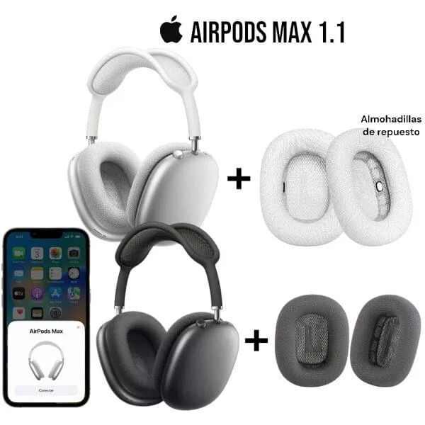 Diadema Airpods Max APPLE Negra+ Estuche Proctetor 