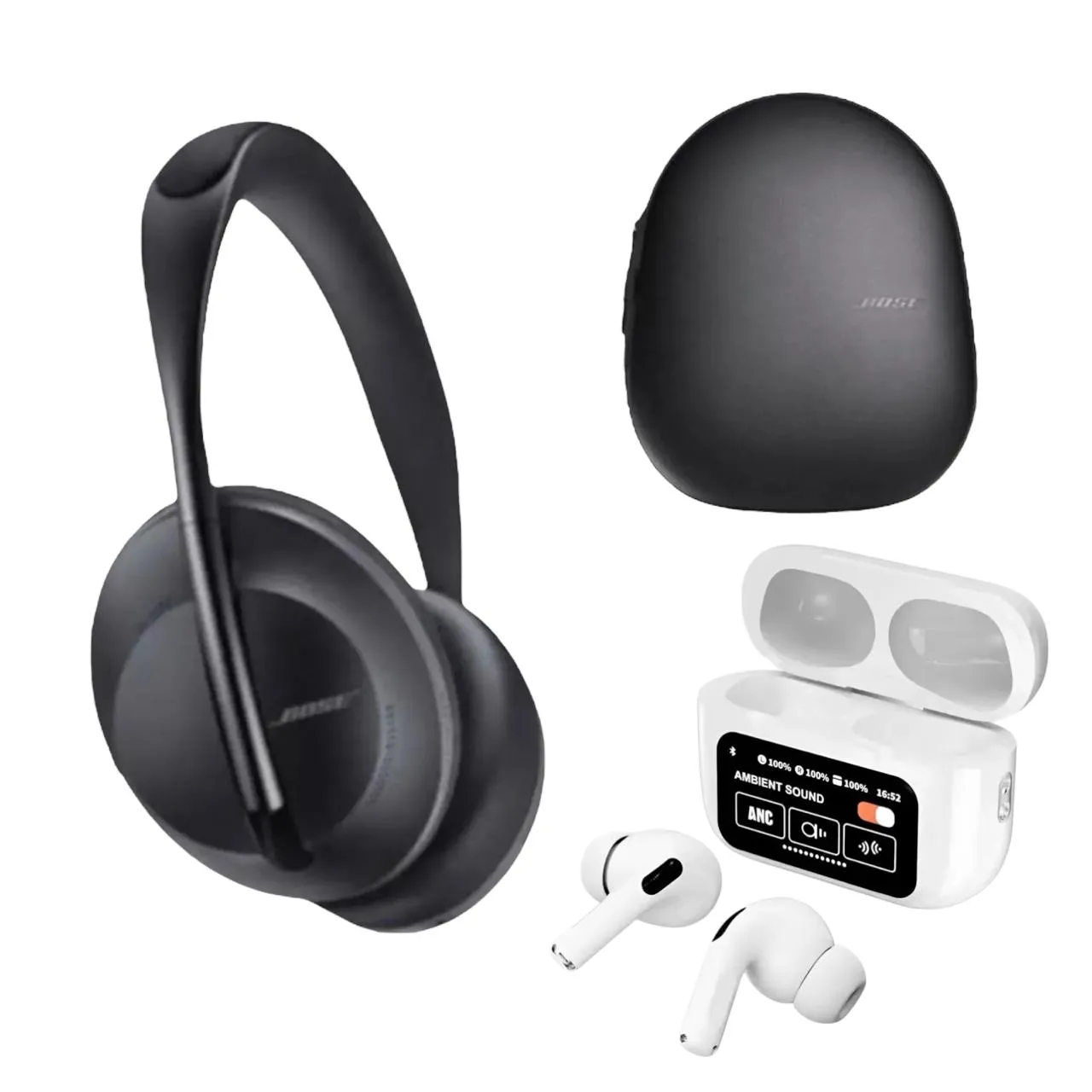 Audifonos con pantalla  + Auriculares Bluetooth Tipo Bose 700