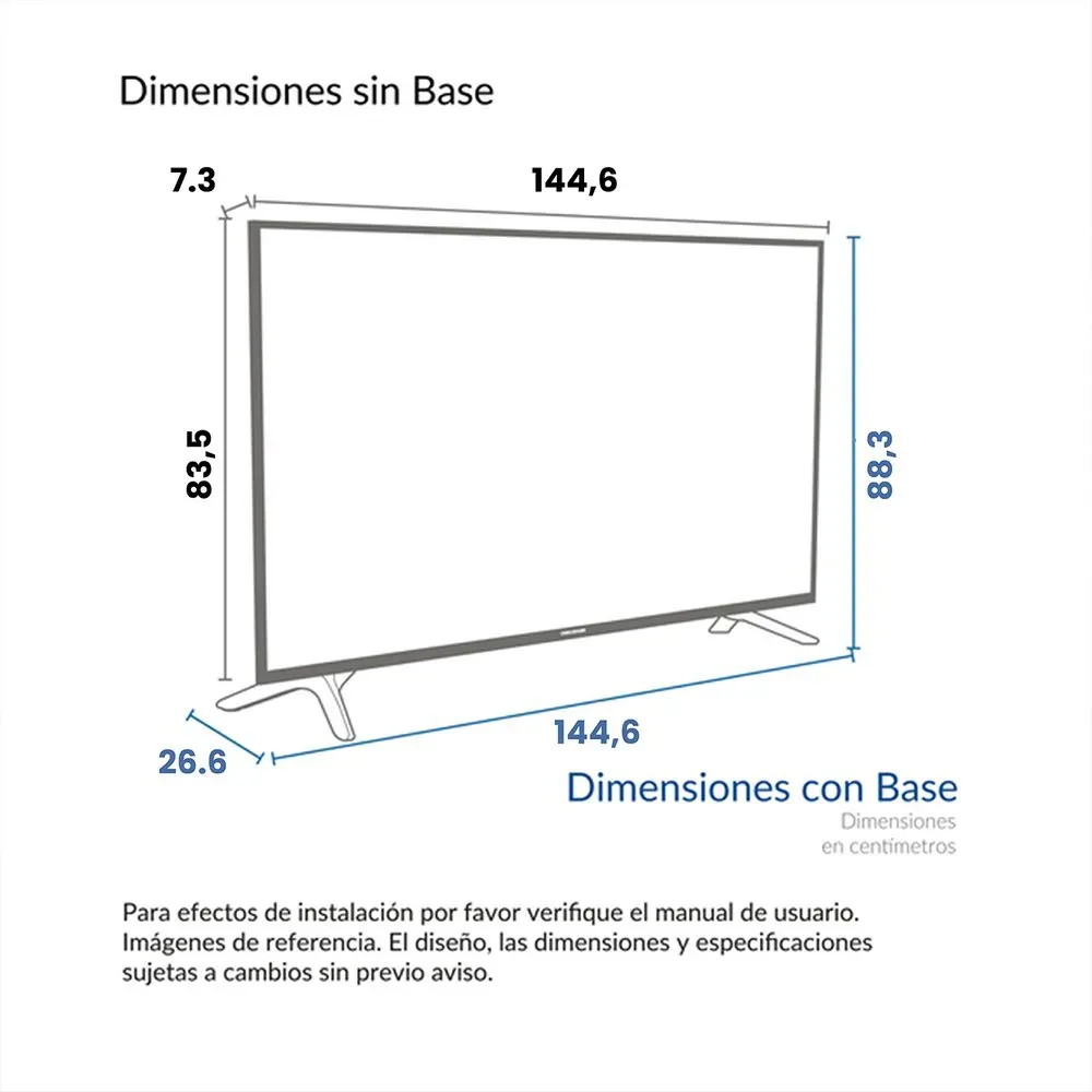 TV Challenger 65" Pulgadas 164 cm SMART con Bluetooth Wifi y Magic Control Incluye soporte de pared - Uhd 65hw Smart Bt