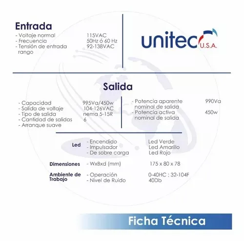 Regulador De Voltaje Automático Unitec